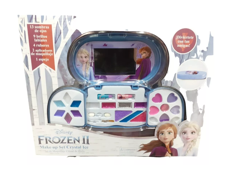 Set Maquillaje Belleza Niñas Frozen Cofre Doble Corazon-0