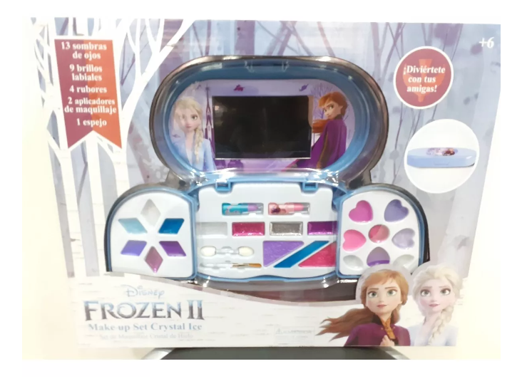 Set Maquillaje Belleza Niñas Frozen Cofre Doble Corazon-2