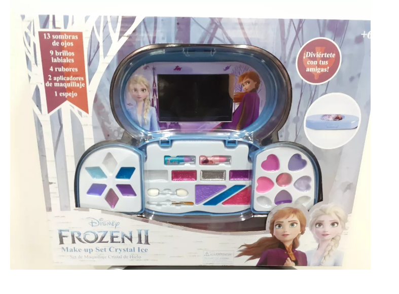 Set Maquillaje Belleza Niñas Frozen Cofre Doble Corazon-3