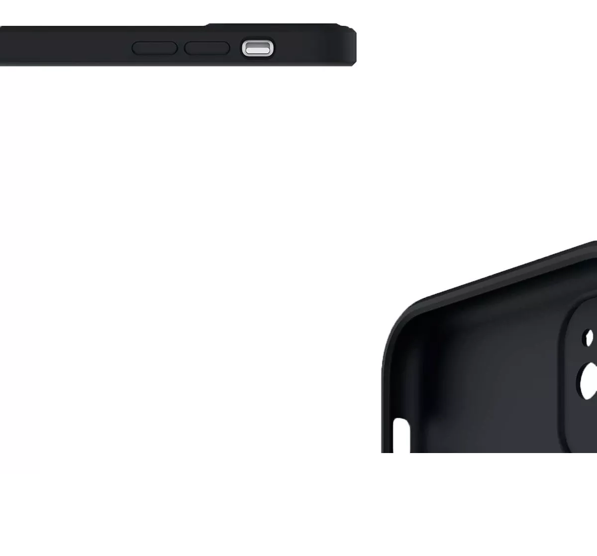 Carcasa Para iPhone ( 12 Pro) Silicona Slim Negro-3