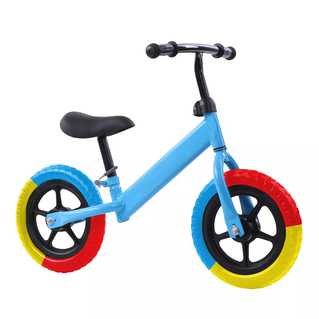 Bicicleta Equilibrio Juego Niño Sin Pedales Auto Aprendizaje  Color Celeste-0