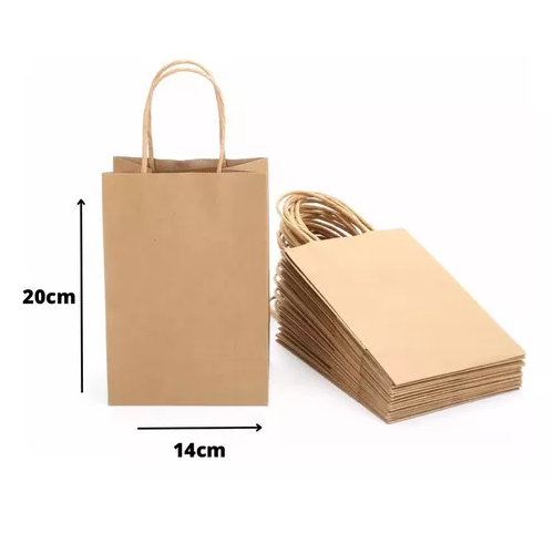 Bolsas Papel Kraft Manillas 14x20x8 50 Unid-1