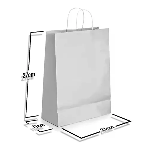 12 Bolsas Papel Kraft 27x21x11cm Colores Cumpleaños Regalos-1