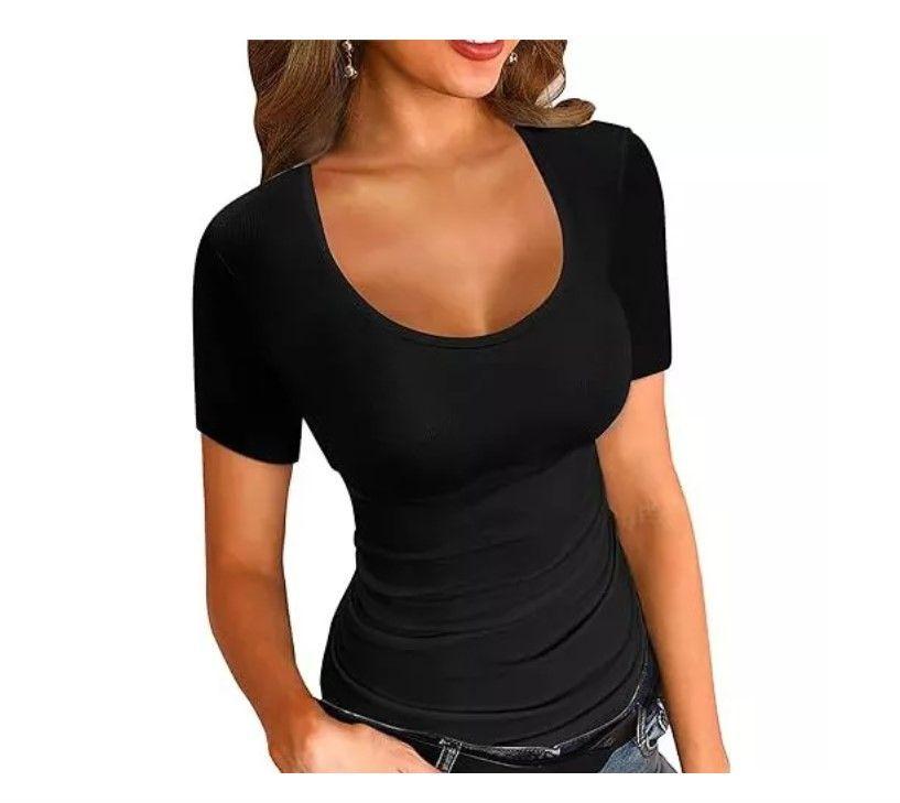 Pack3 Camiseta Polera Manga Corta Bambu Color Beige (1), Negro (1) y Blanco (1) Talla L-0