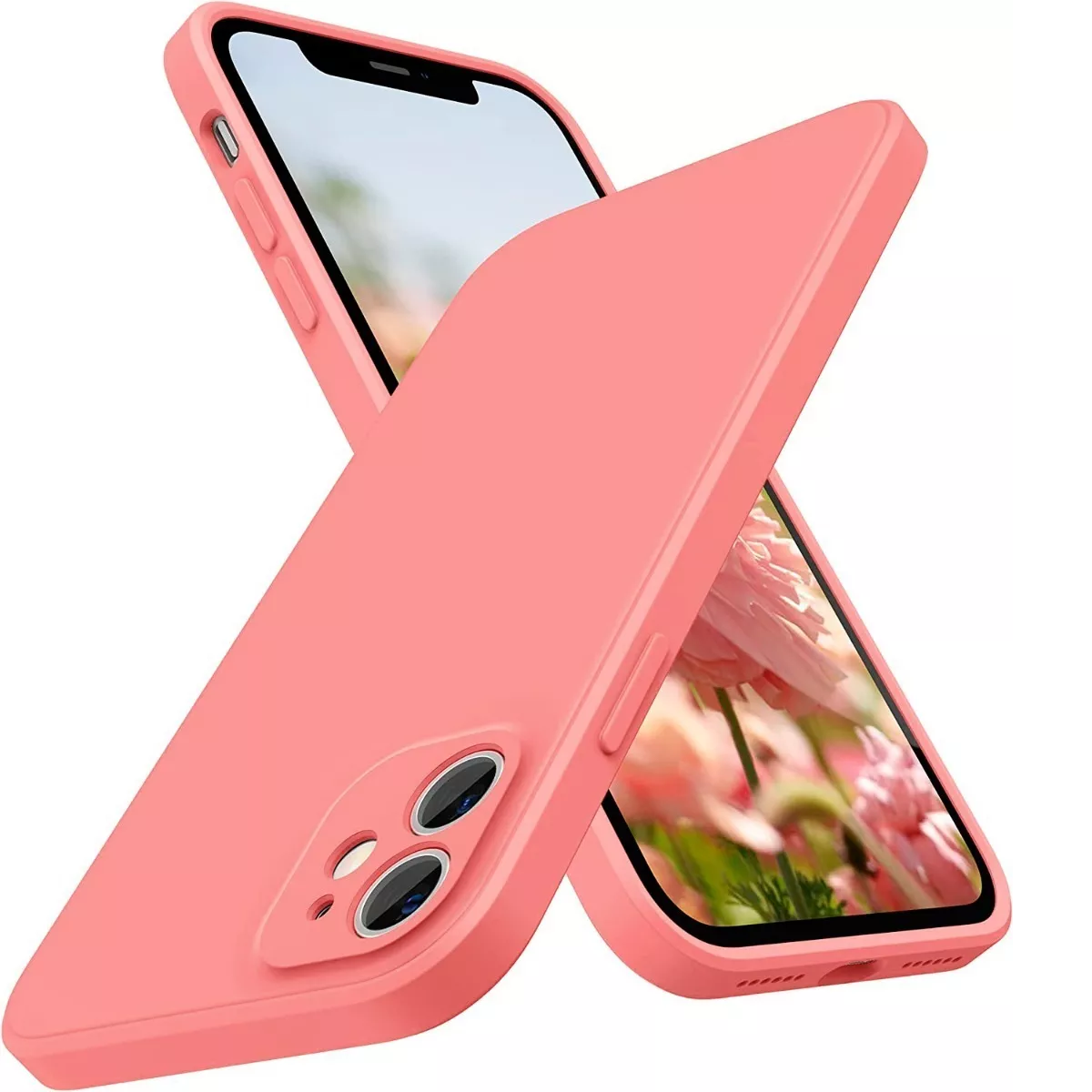 Carcasa Para iPhone ( 12 mini ) Silicona Slim Rosado-1