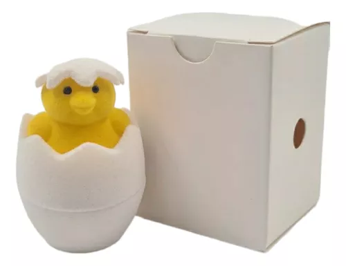 Caja de Pollito para anillo o aros chicos de terciopelo  -0