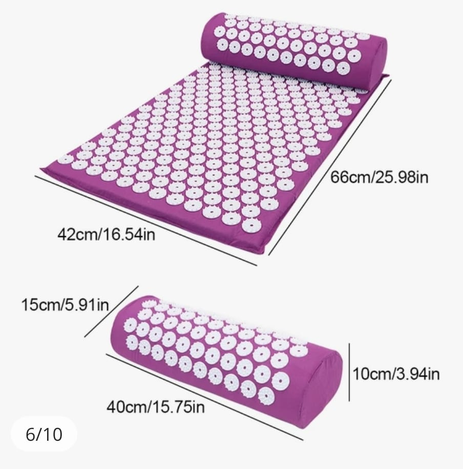Mat de Yoga acupuntura + almohada para acupresión y masaje-1