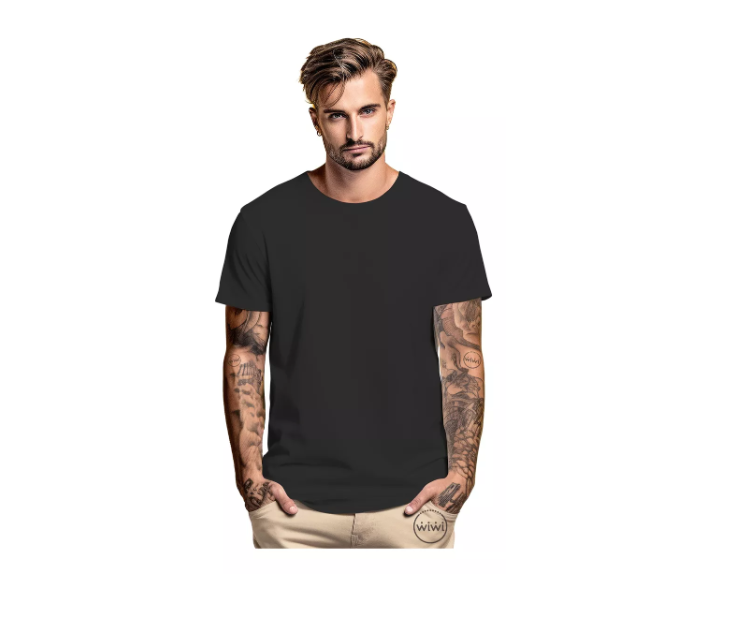 Polera Premium Algodón 100% Manga Corta Basico Estampar Talla L-0