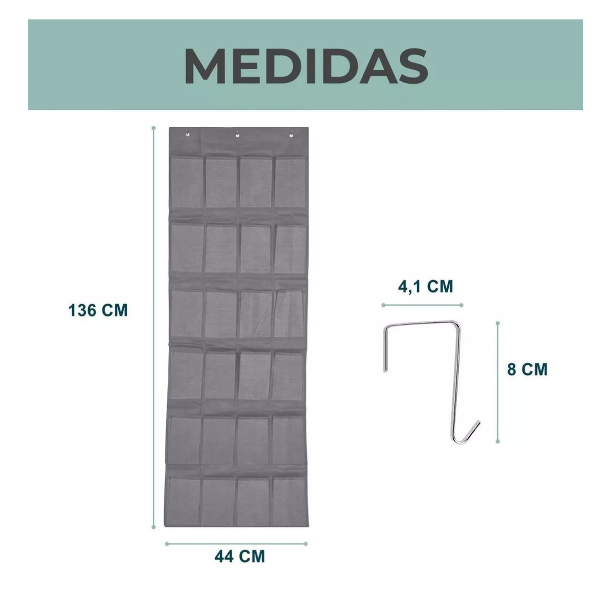 Organizador Zapatos Zapatero Colgante Puerta Closet 24 Pares Casatua-3