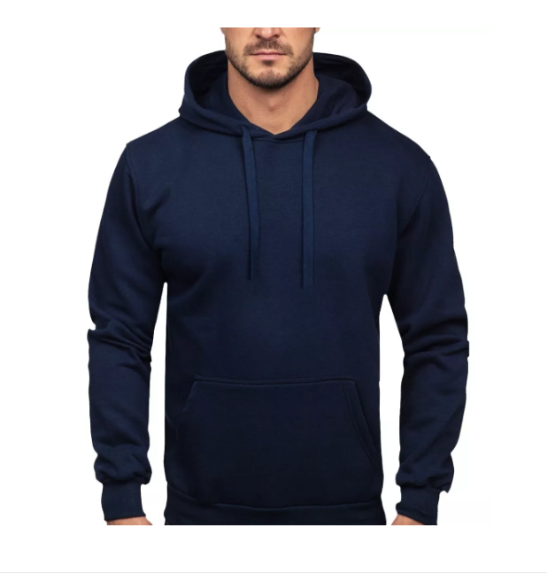 Poleron Canguro Con Capucha Unisex Azul Oscuro Talla XL-1