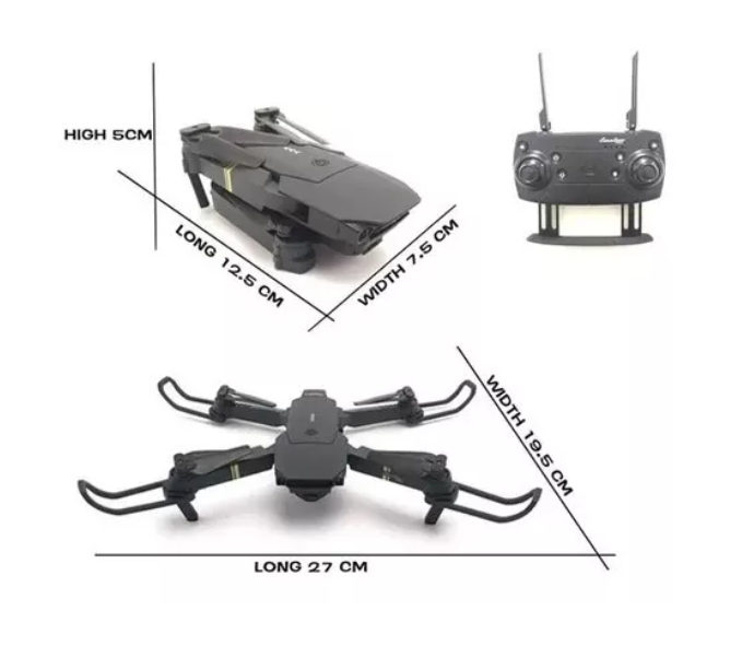 Dron Plegable Con Cámara Angular Hd 720p 2,4 Ghz Wifi 100mts-2