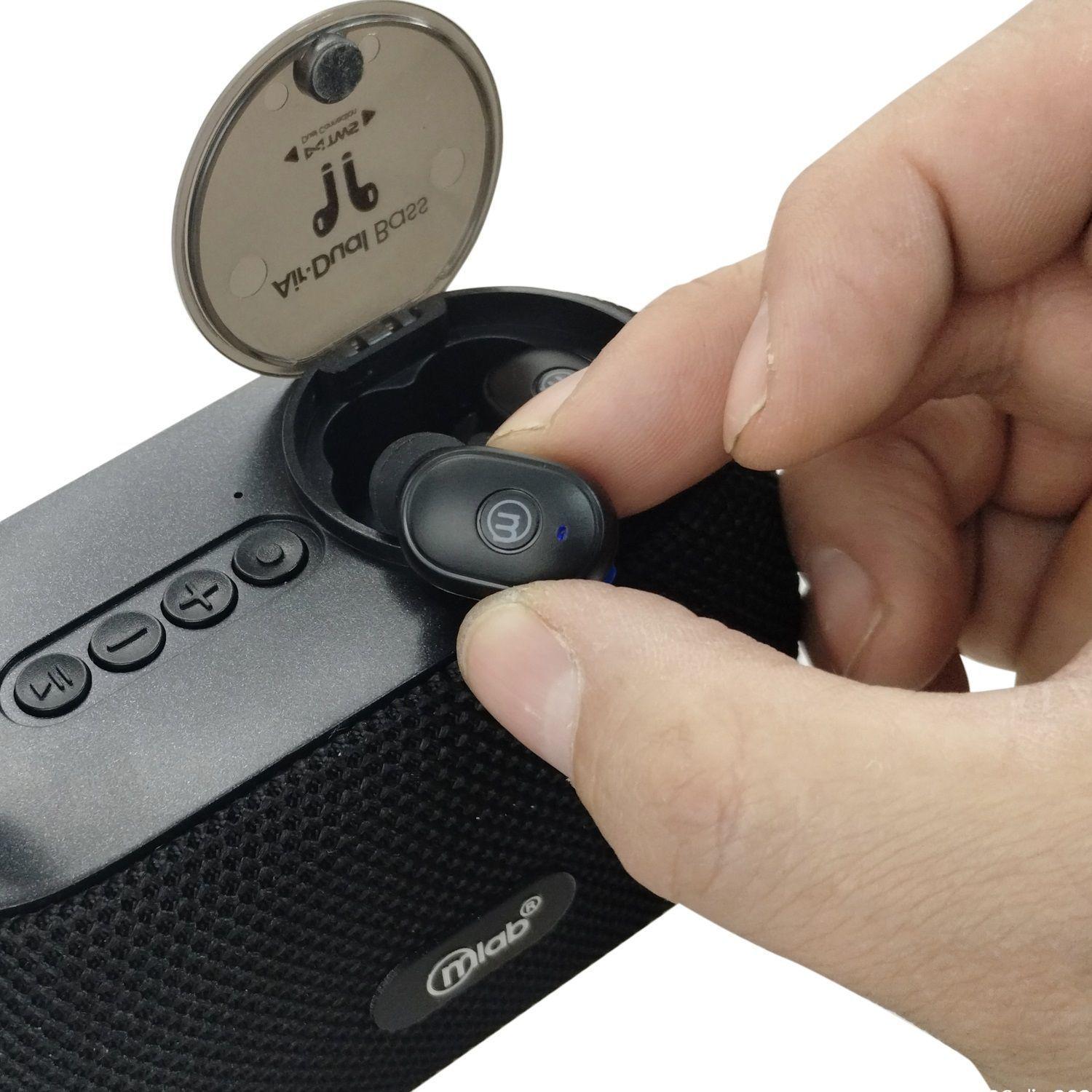 Parlante Portatil MLAB con auriculares incluidos Dual Bass Bluetooth-4