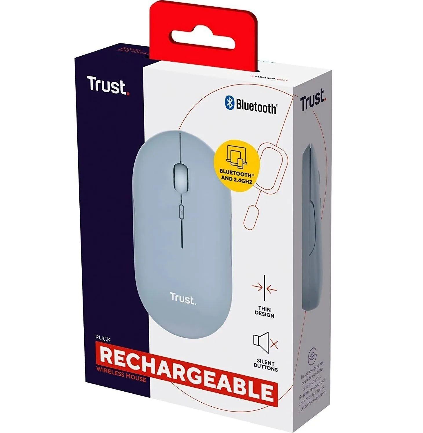 Mouse Inalambrico Bluetooth Recargable Usb Trust-8