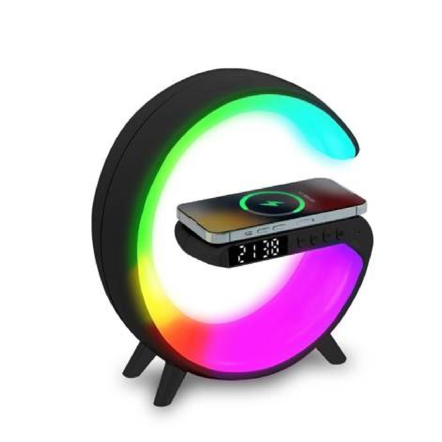 Parlante Bluetooth Mlab My Lil G 5 en 1 Carga Inal mbrica Luz RGB Reloj y Alarma Negro-1