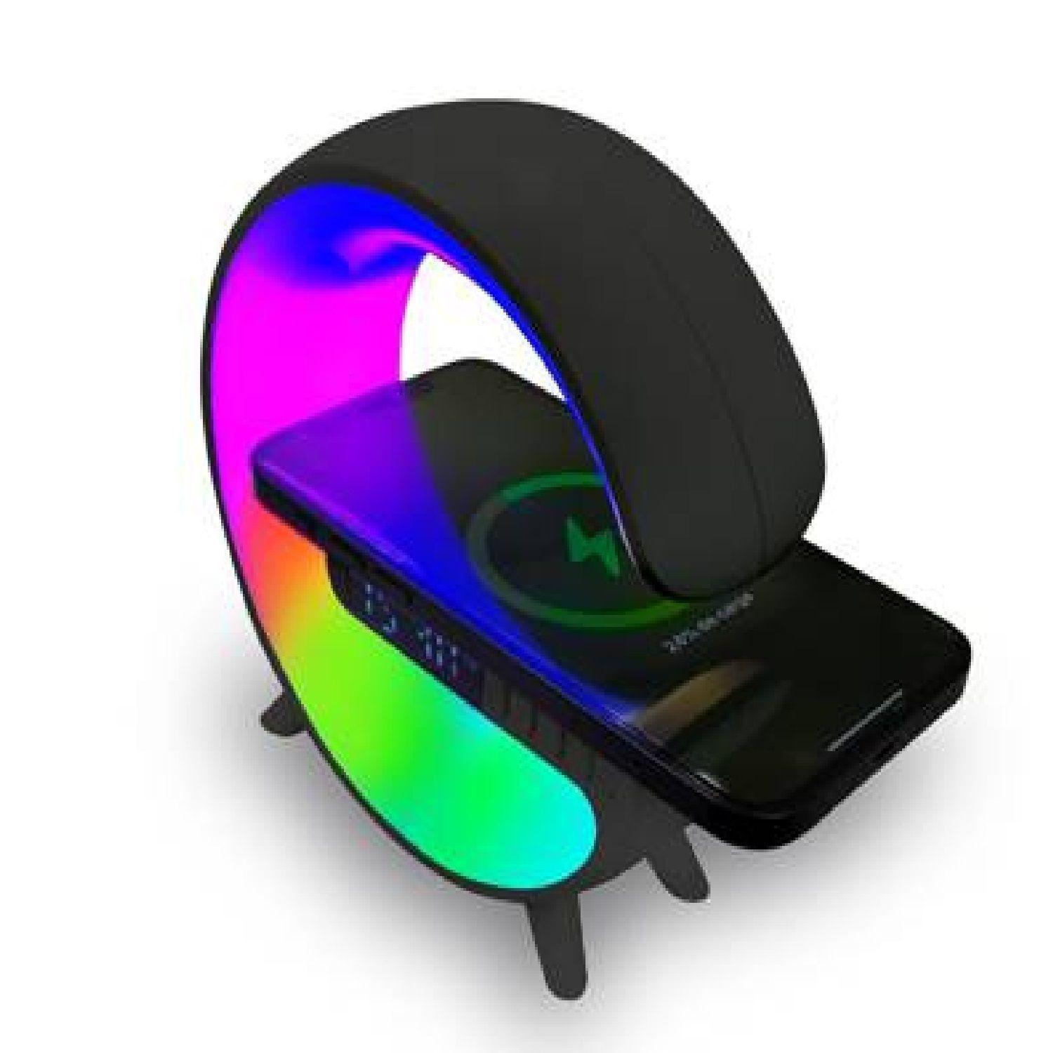 Parlante Bluetooth Mlab My Lil G 5 en 1 Carga Inal mbrica Luz RGB Reloj y Alarma Negro-2