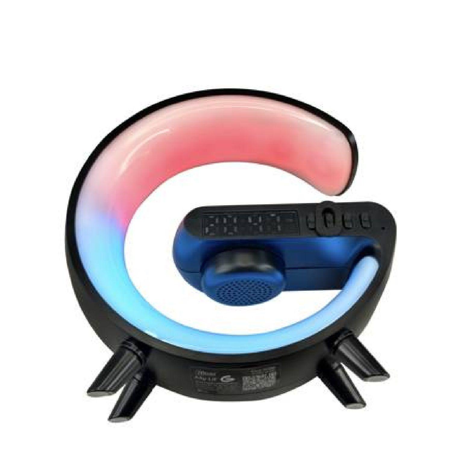 Parlante Bluetooth Mlab My Lil G 5 en 1 Carga Inal mbrica Luz RGB Reloj y Alarma Negro-3