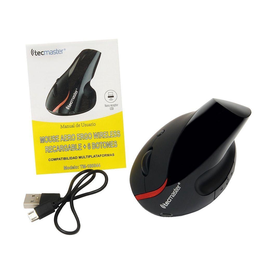 Mouse Vertical Ergonómico Inalámbrico Recargable Tecmaster-2