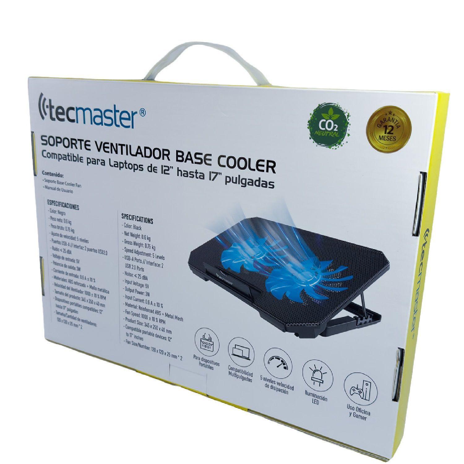 Ventilador Base para Notebook Cooler con iluminaci n Led-4