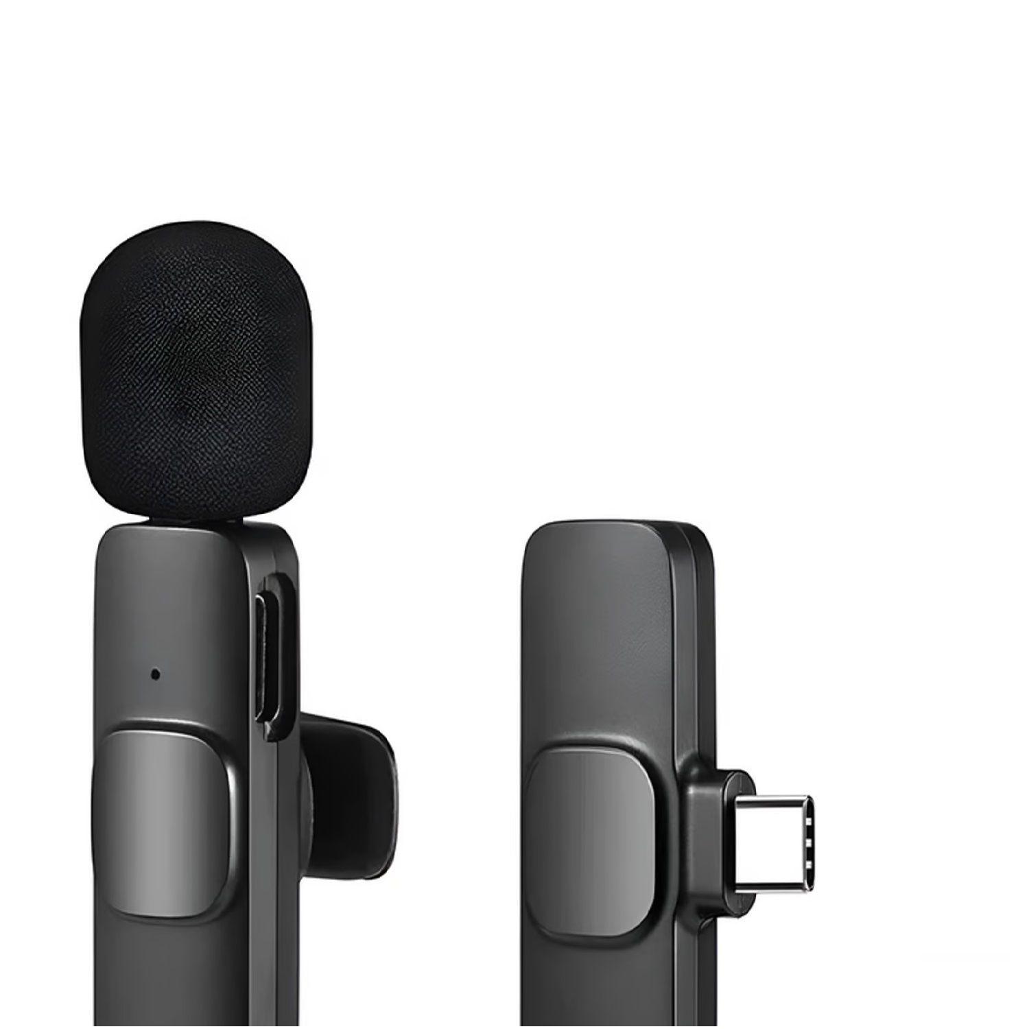 Pack de 2 Micr fono Dual Inal mbrico Solapa Pro Tipo C iPhone Android-2