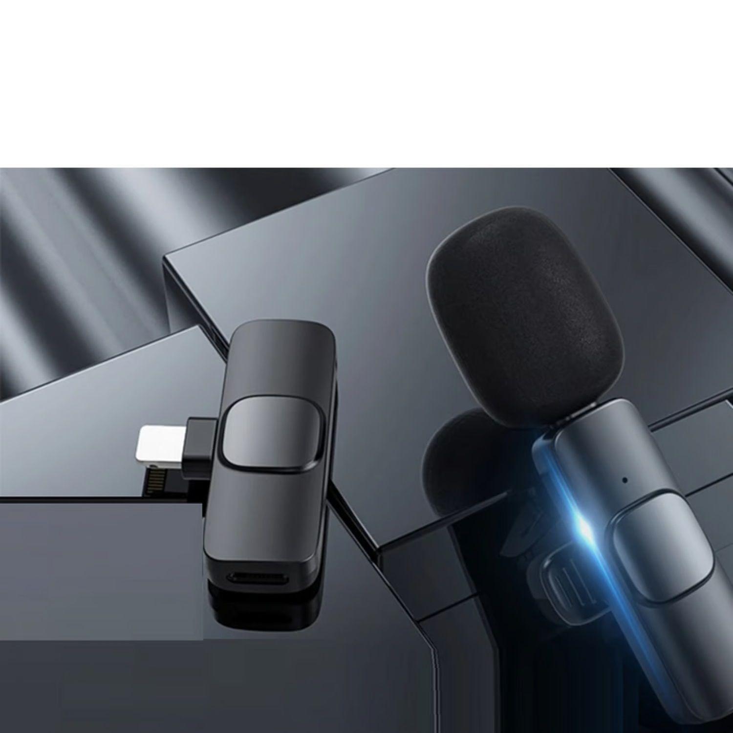 Pack de 2 Micr fono Dual Inal mbrico Solapa Pro Tipo C iPhone Android-3