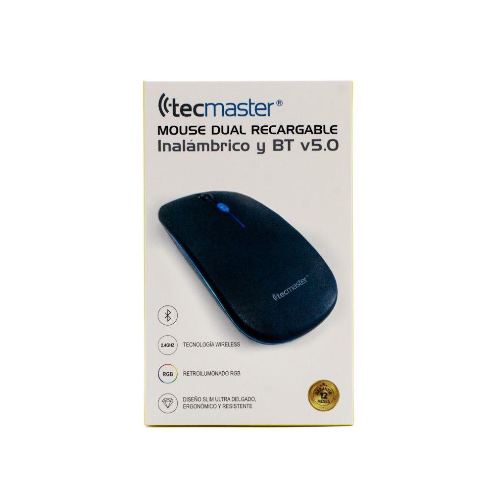 Mouse Dual Recargable Inalámbrico Bluetooth Tecmaster-4