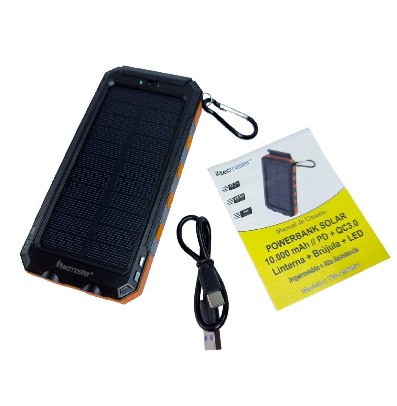 Batera Port til Powerbank con Panel Solar 10000 MAH Outdoor 3 puertos-3