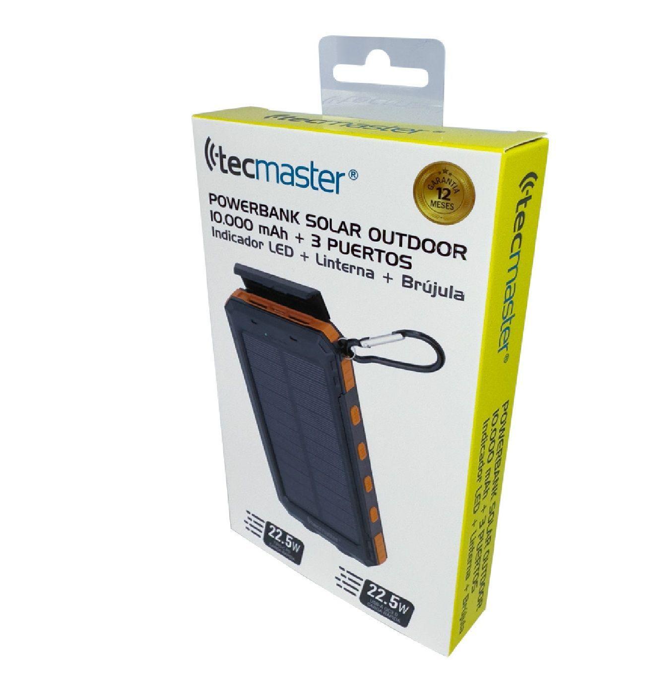Batera Port til Powerbank con Panel Solar 10000 MAH Outdoor 3 puertos-4