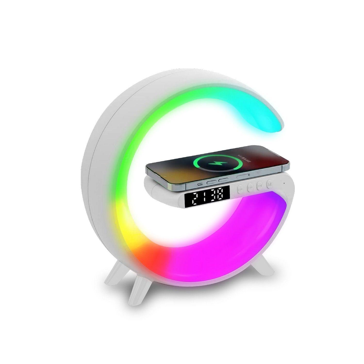 Parlante 5 En1 Cargador Luz Rgb Reloj Alarma-1