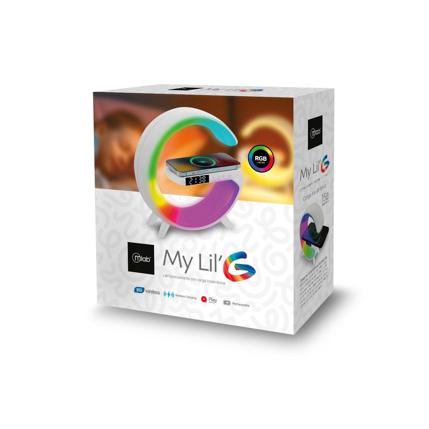 Parlante 5 En1 Cargador Luz Rgb Reloj Alarma-7