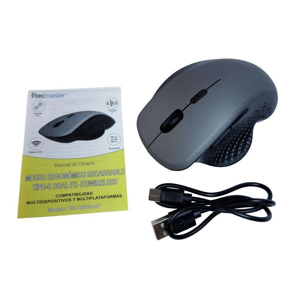 Mouse Inal mbrico BT Wireless Recargable Ergonomico-4