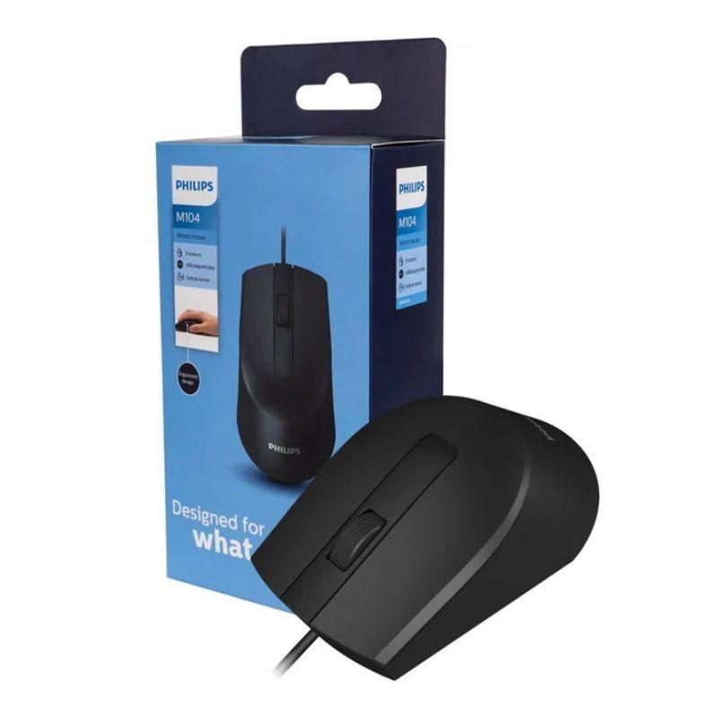 Mouse Alámbrico Philips Spk7104 óptico USB Negro-2