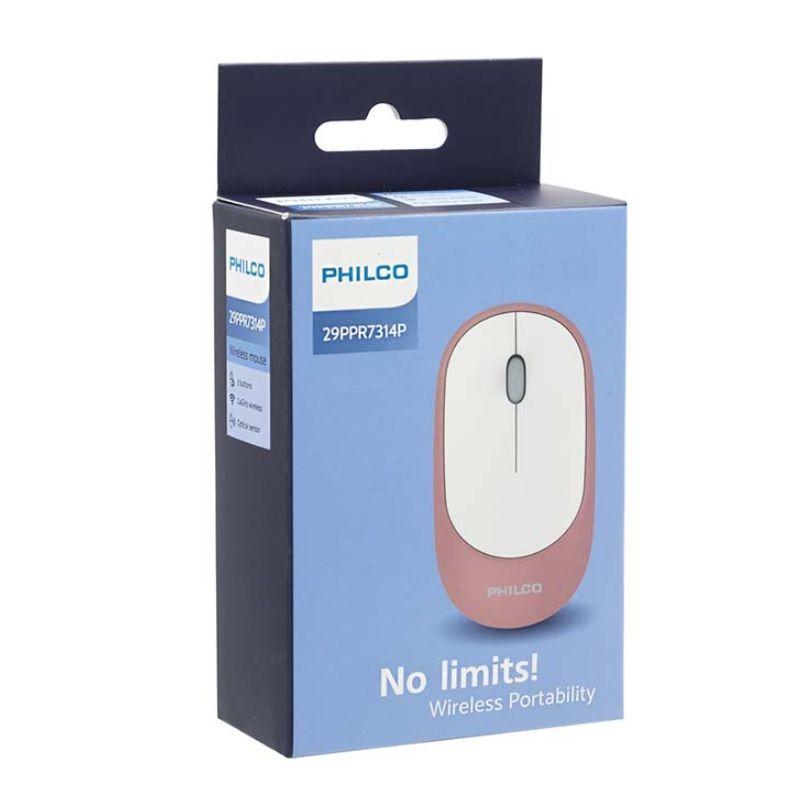 Mouse Rosado Silencioso Inalámbrico Pro Philco-4