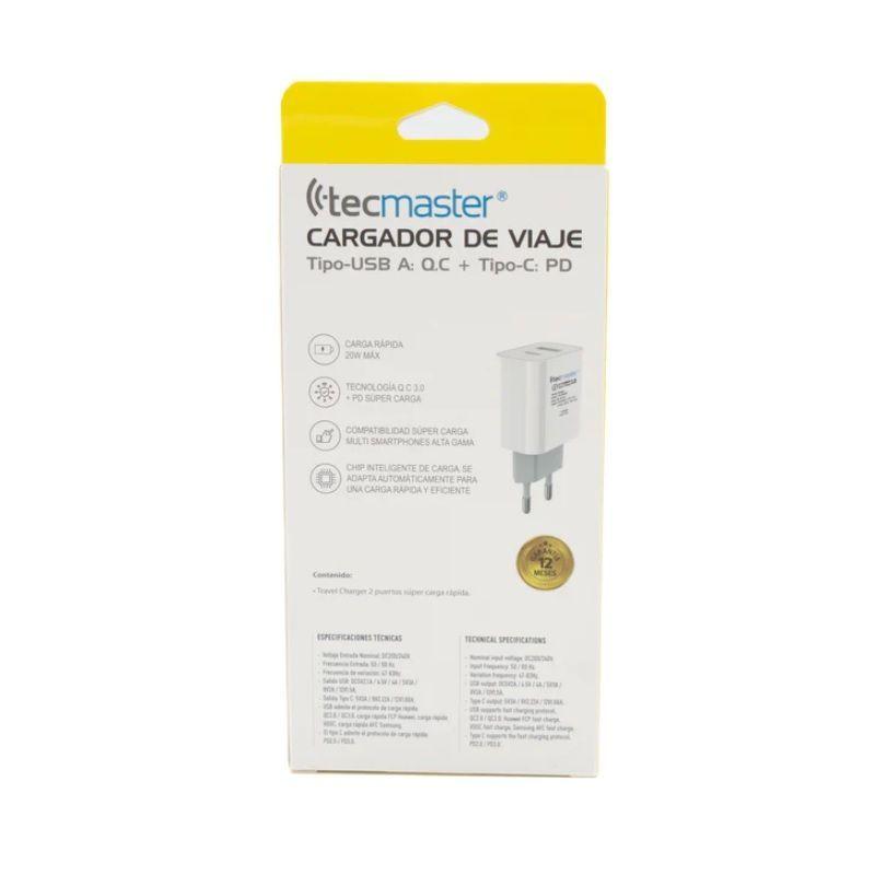 Cargador para celular Dual Usb Tipo C Y Tipo A 20w-4