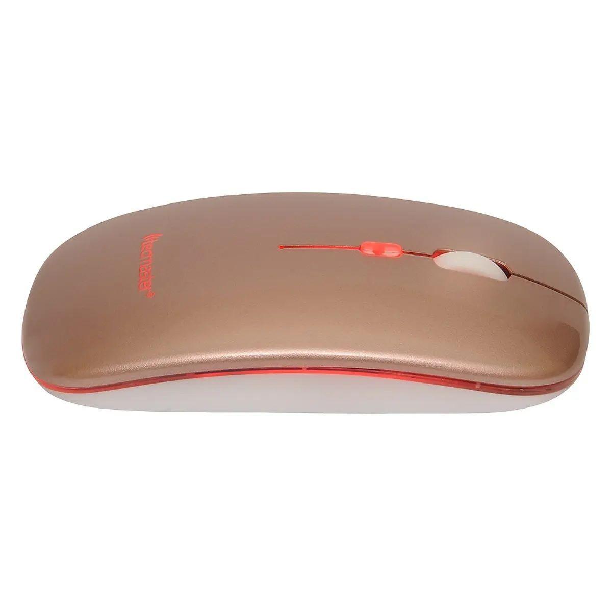 Mouse Dual Recargable Inalámbrico Bluetooth Rosado-4