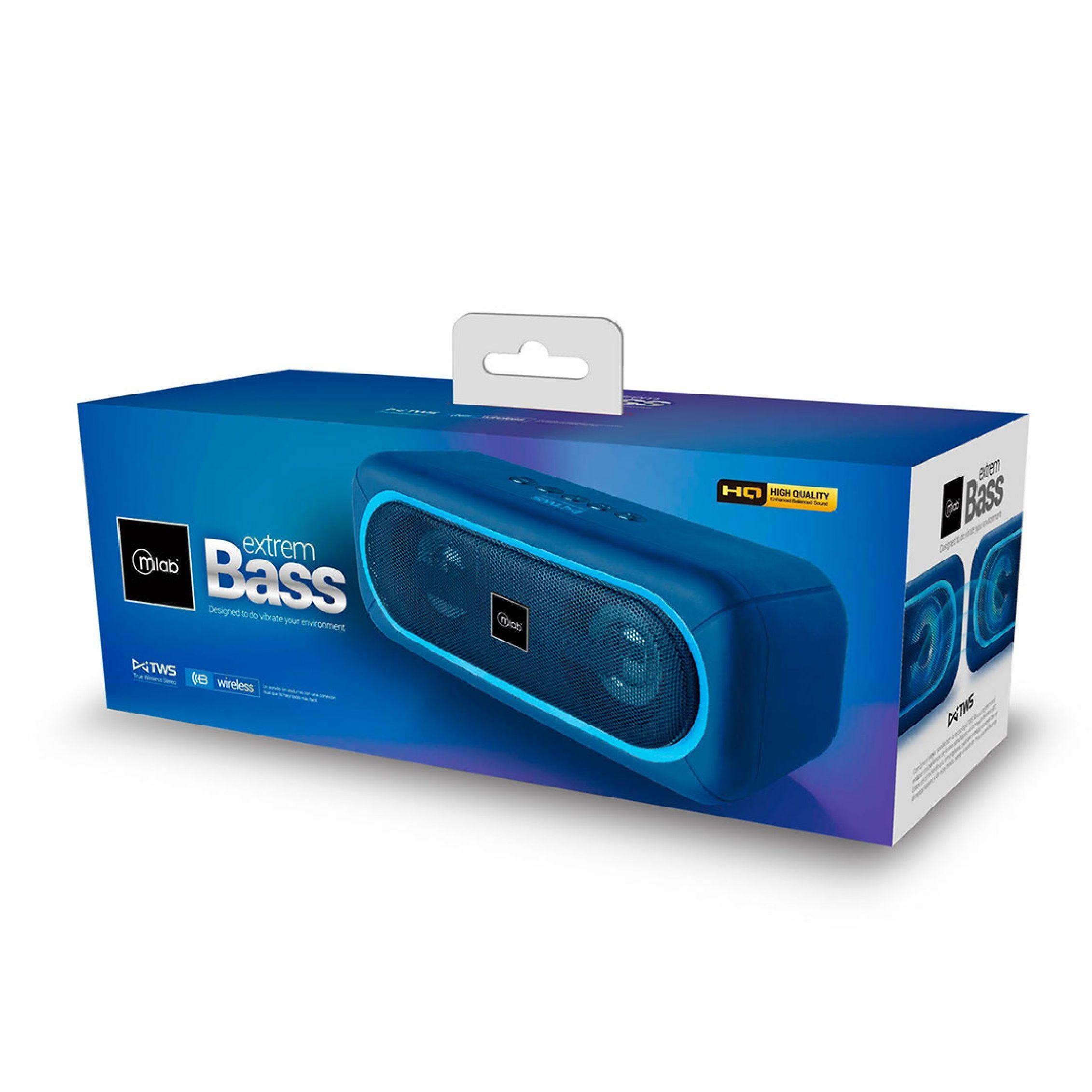 Parlante Port til Inal mbrico Bluetooth Extrem Bass TWS Blue-4