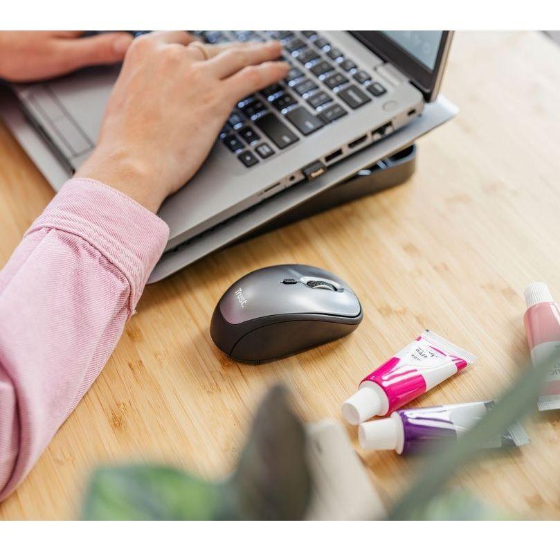 Mouse Inalámbrico Silencioso Trust Yvi Eco Negro-7