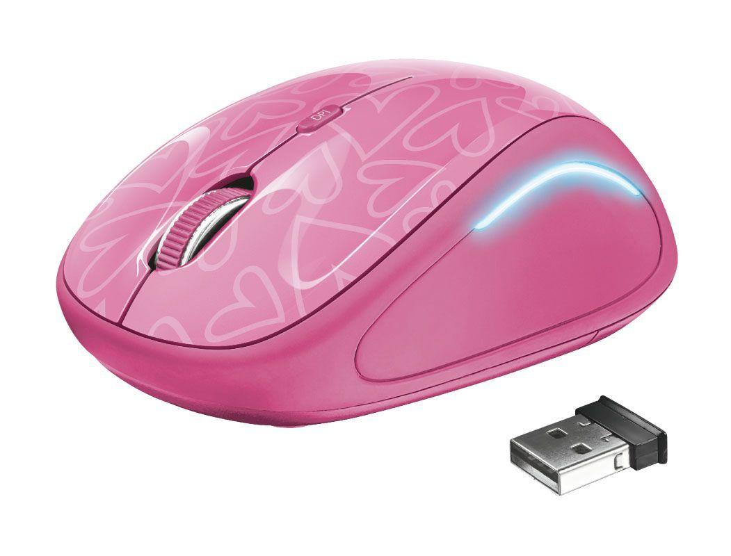 Mouse rosado inalámbrico yvi fx wireless trust-2