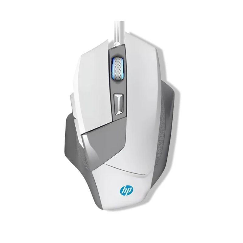 Mouse Gamer Alámbrico Ergonómico Usb De Juego Hp Blanco-0