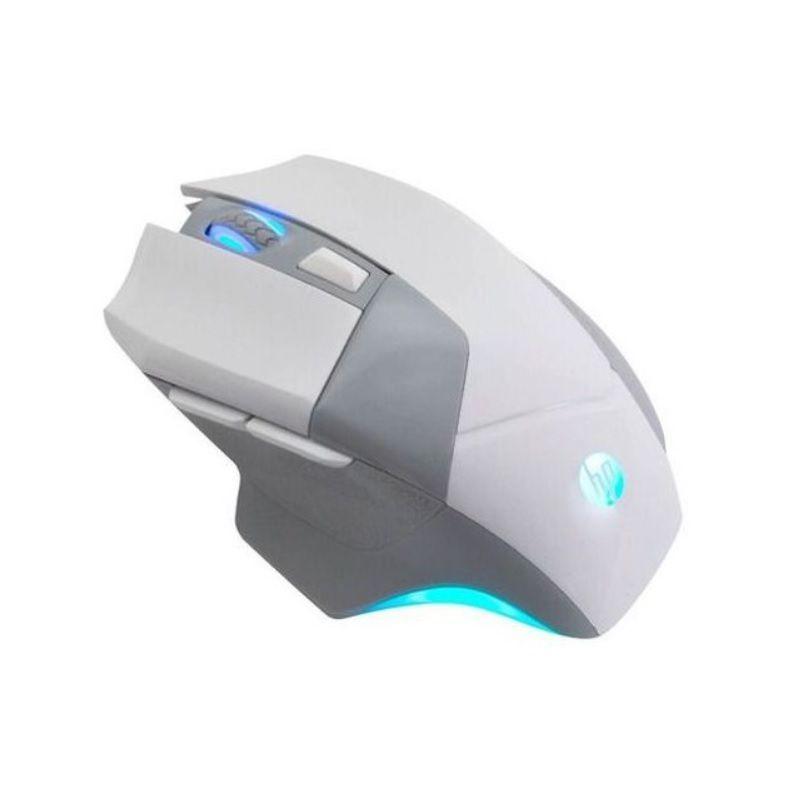 Mouse Gamer Alámbrico Ergonómico Usb De Juego Hp Blanco-3