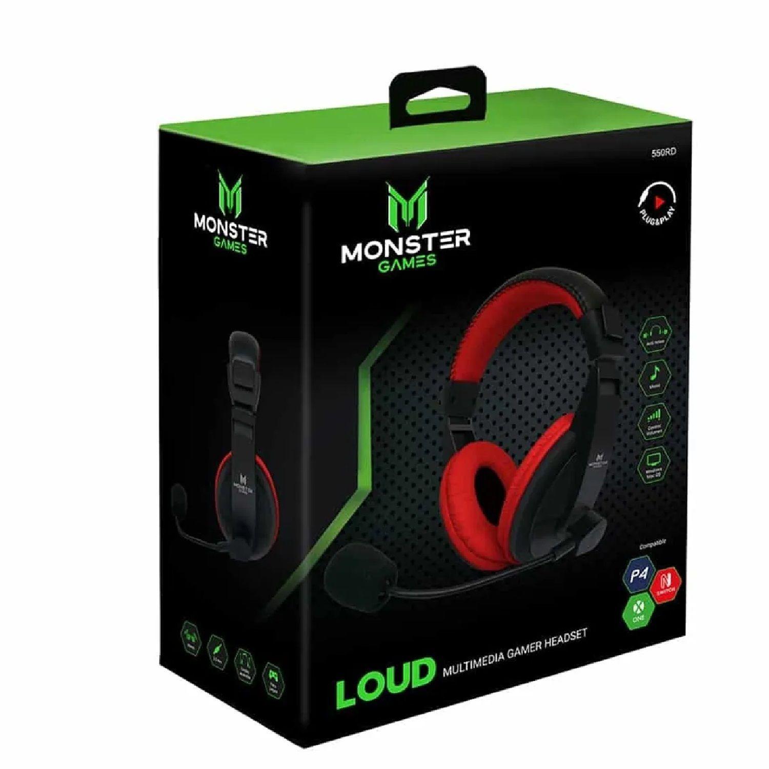 Audifonos Gamer Para Multiplataformas Con Microfono Monster-2