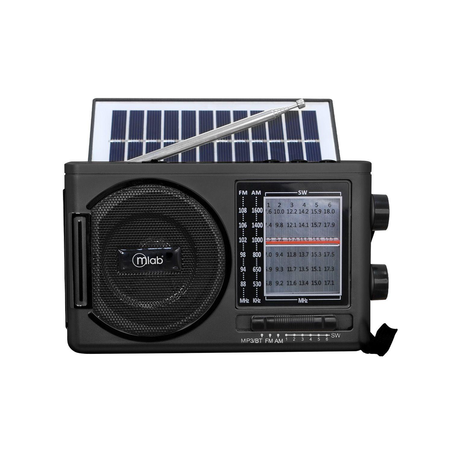 Radio Solar Portatil Con Linterna Bluetooth Bt amfmsw Usb-6