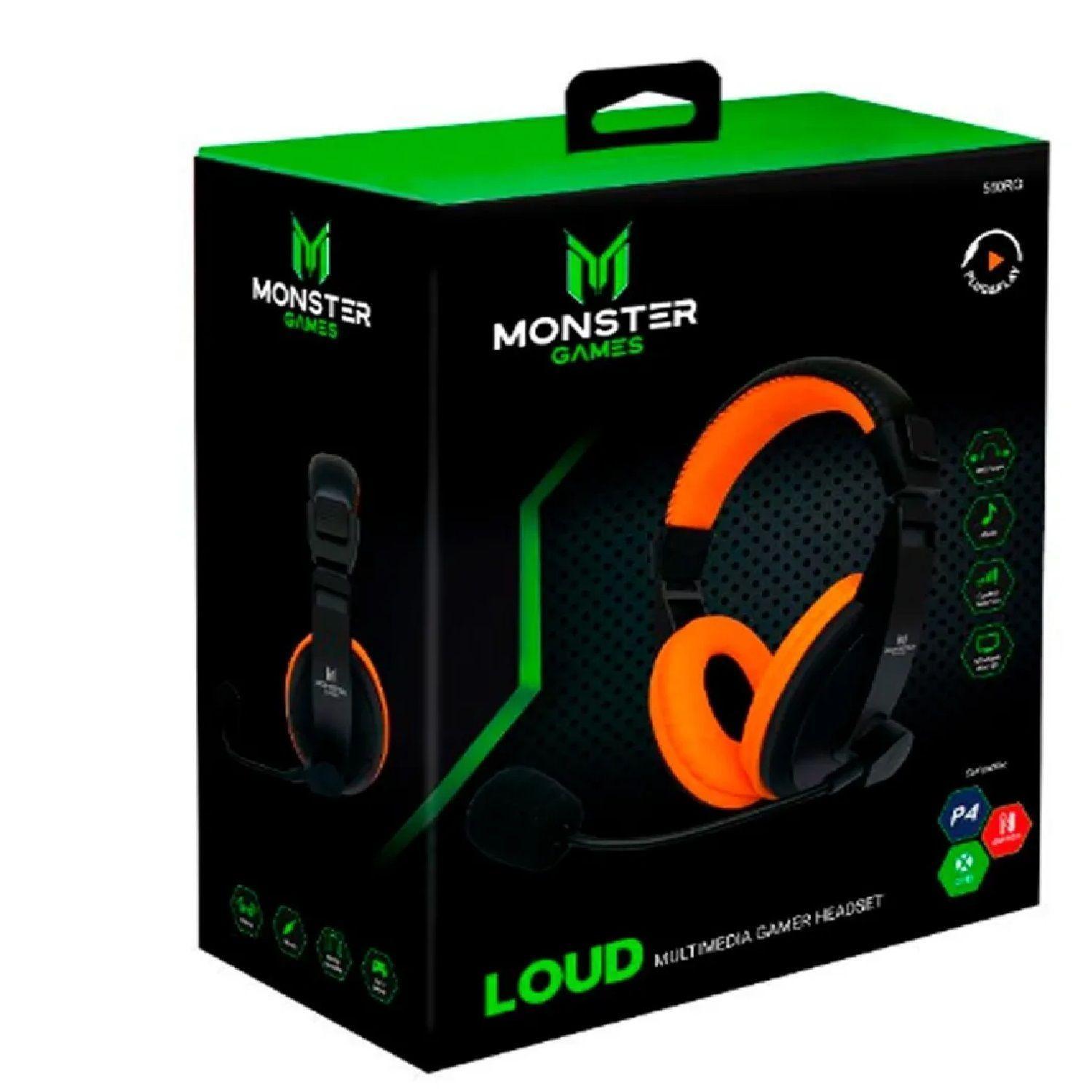 Audifonos Gamer Monster Con Microfono 550rg Headset-3