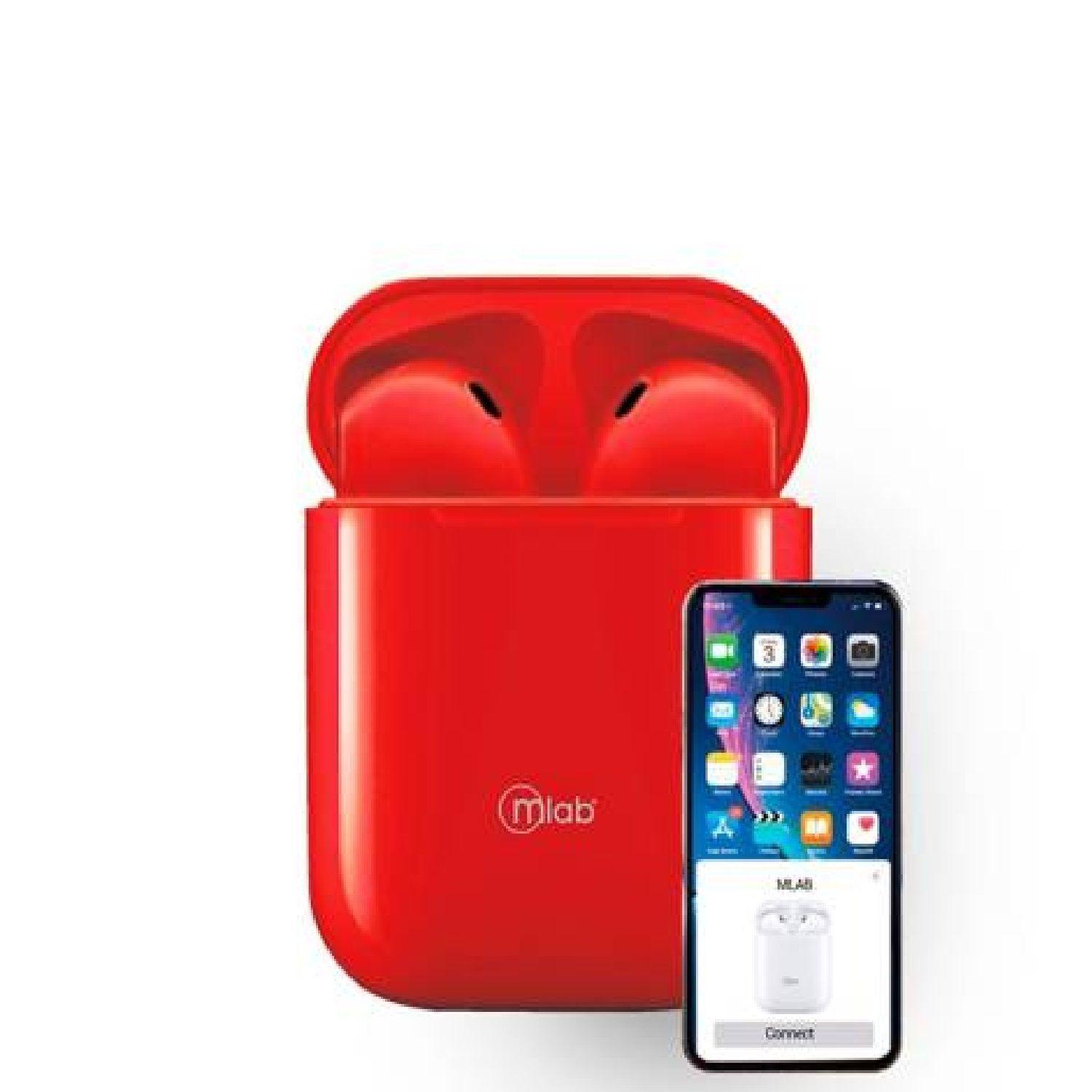 Audifonos Inalambrico Bluetooth Touch Mlab Rojo-3
