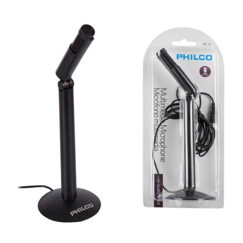 Micrófono Philco multimedia con entrada plug -MIC10 negro-1