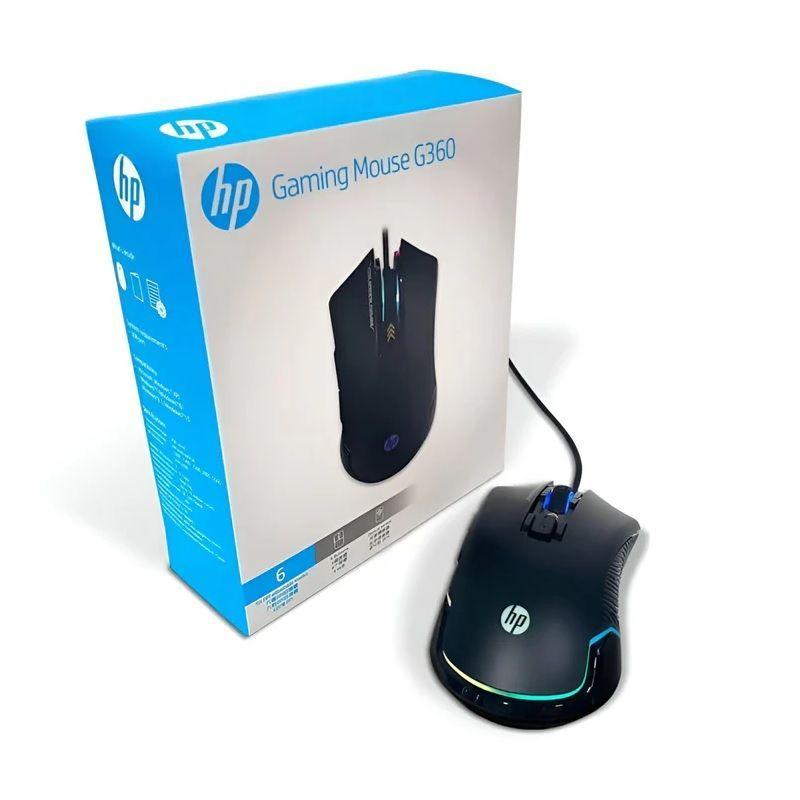 Mouse Alámbrico Gamer RGB Negro G360 HP-4