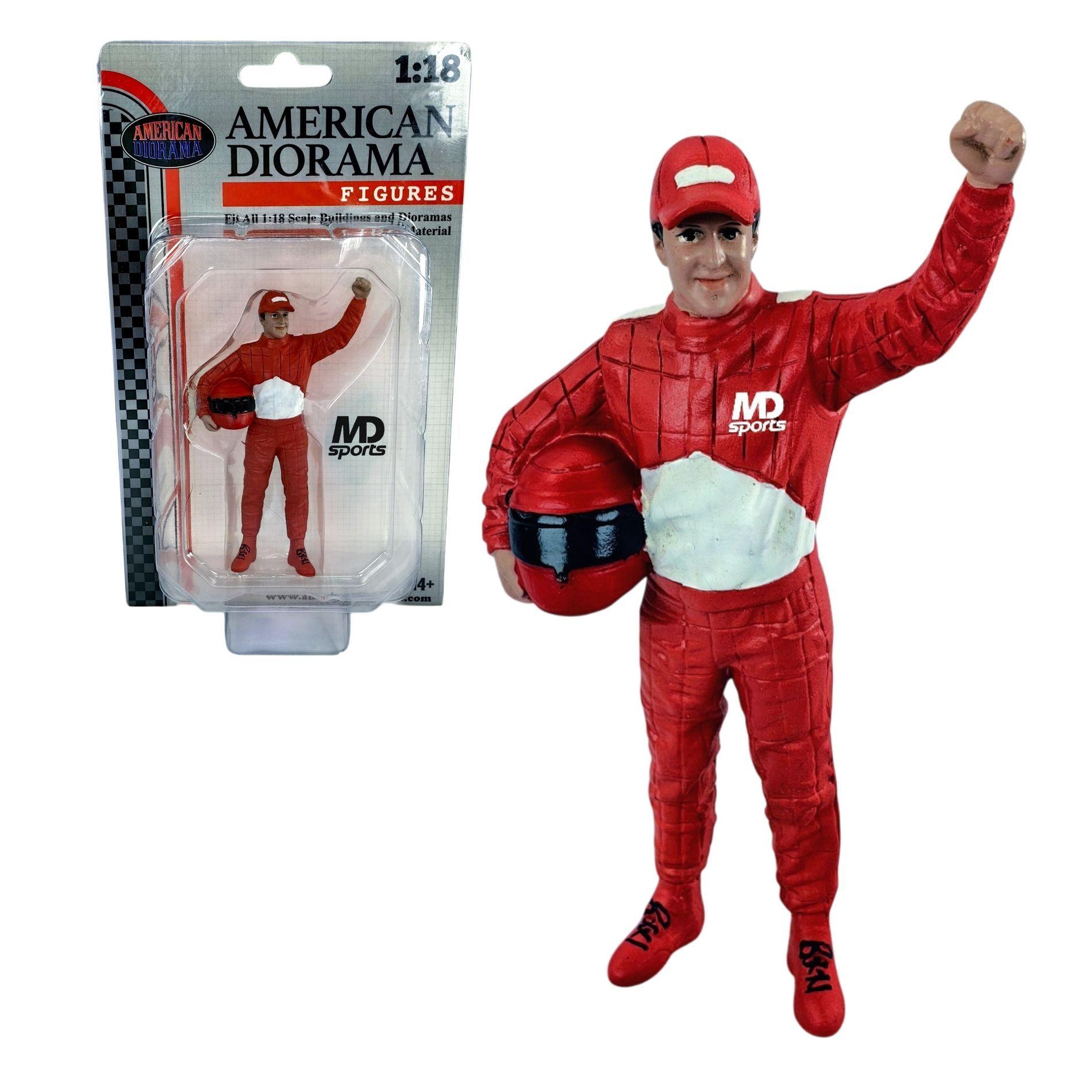 Figura Piloto Michael Schumacher Ferrari American Diorama 1 18-2