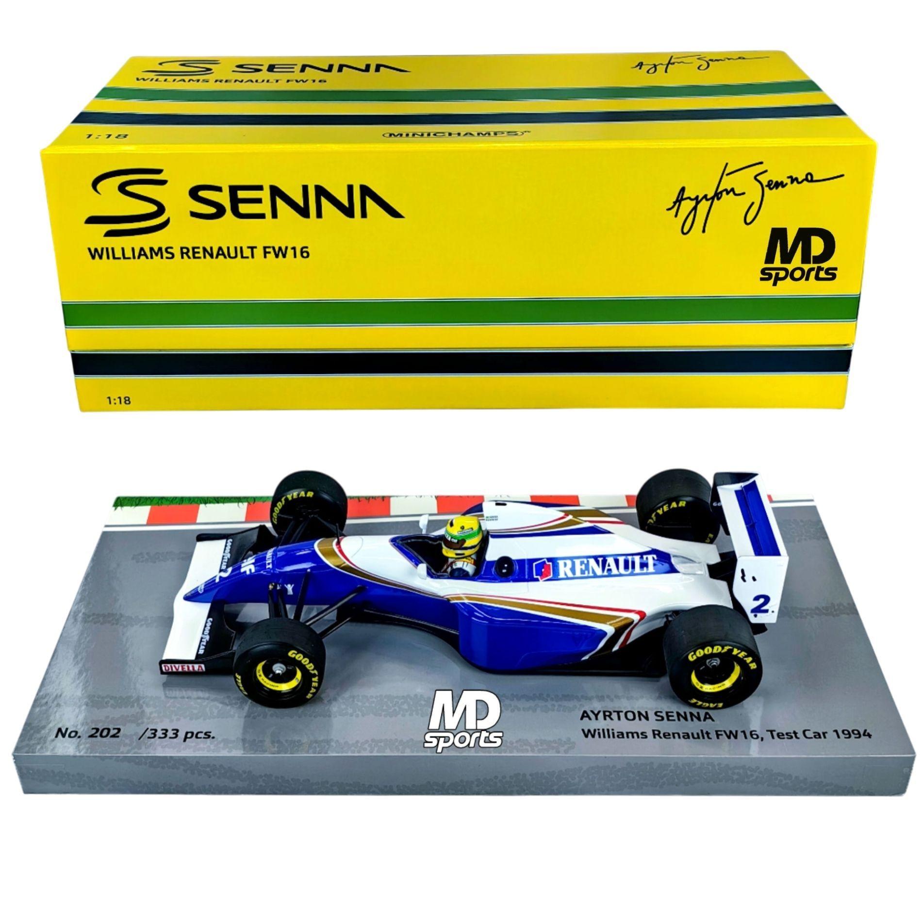 Auto F1 Williams FW16 Tester 1994 2 Ayrton Senna Minichamps 1 18-2