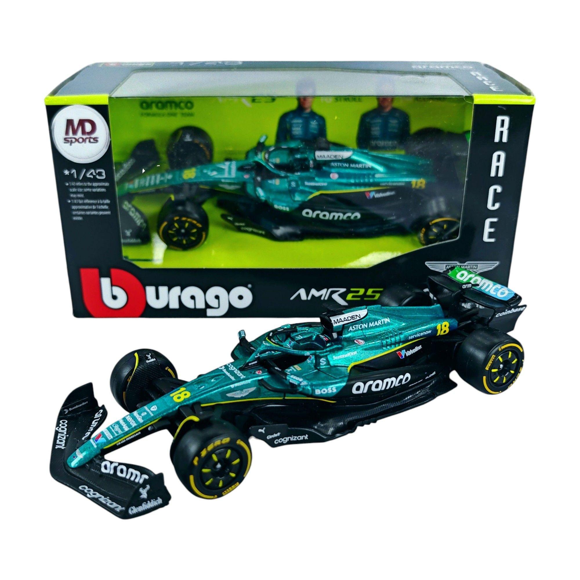 Auto F1 Aston Martin AMR25 2025 18 Lance Stroll Caja Normal Burago 1 43-3