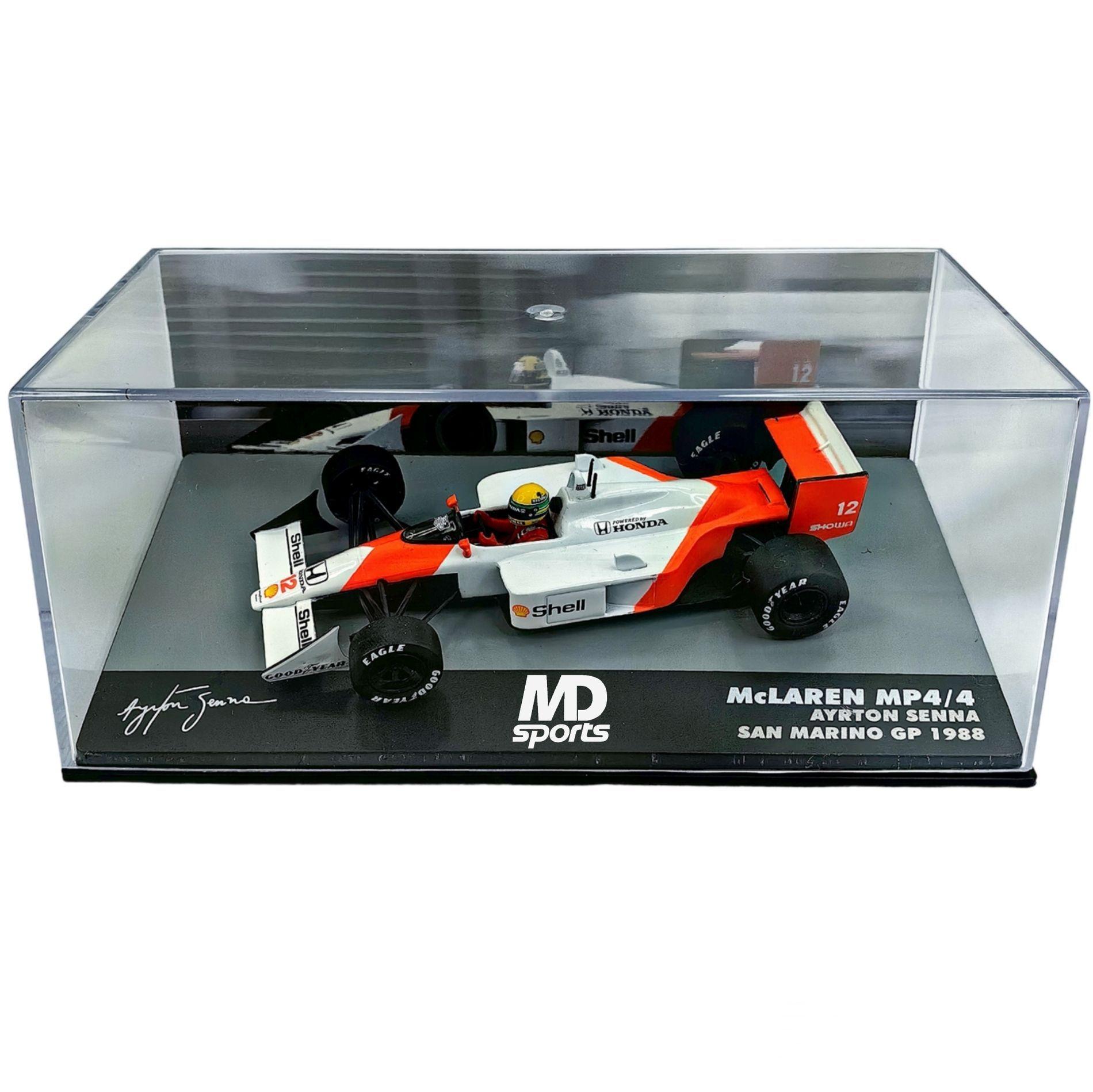 Auto F1 Mclaren MP4 4 1988 12 Ayrton Senna Caja Acrilica IXO Special 1 43-2