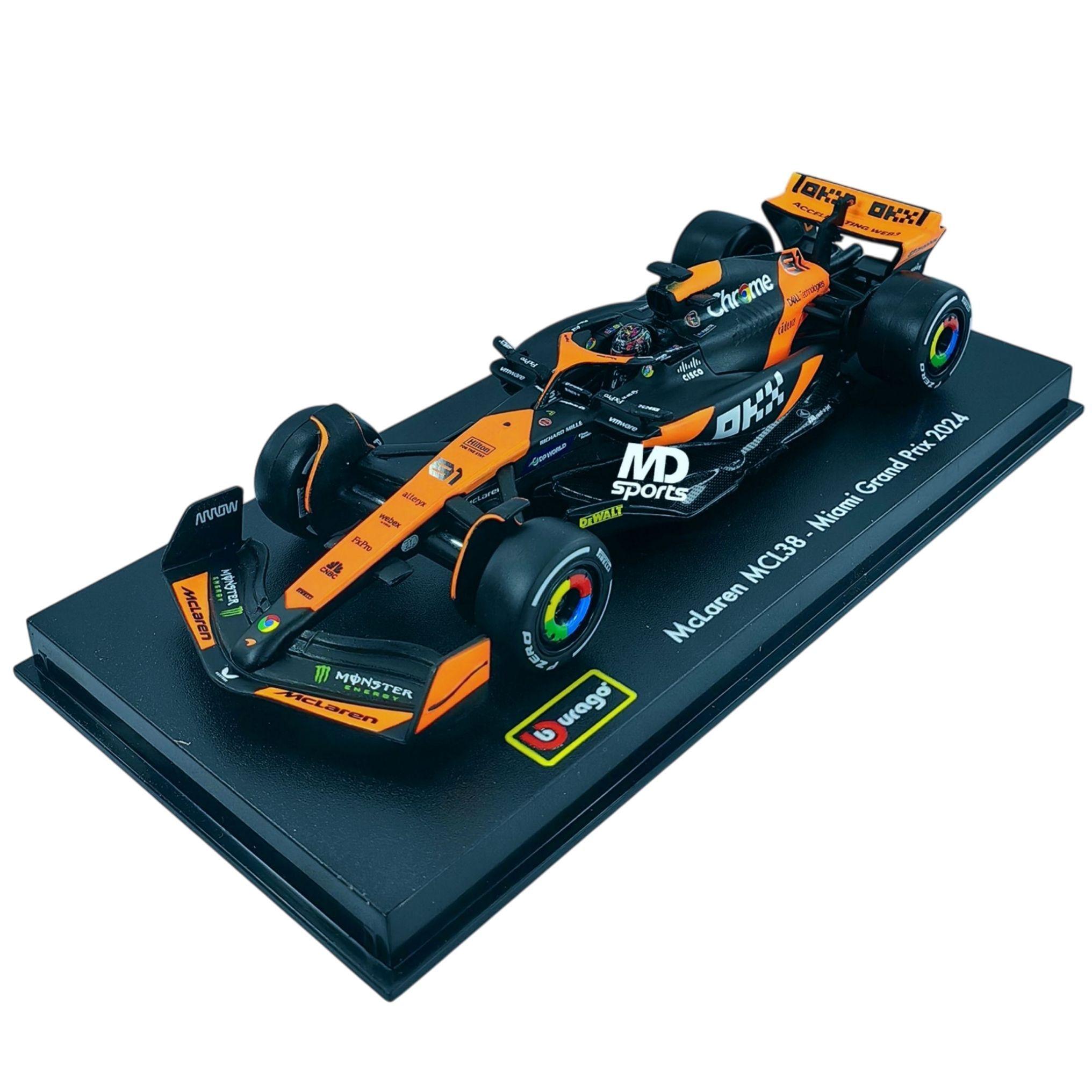  Auto F1 Mclaren MCL38 2024 Miami #81 Piastri Caja Acril 1:43-2